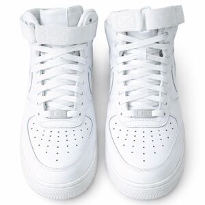 Nike Air Force 1 High Triple White Leather Sneakers Women’s 8.5